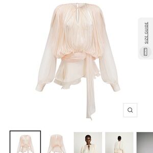 Miss Rosier Eugénie Neutral Fully Pleated Ruffled Mini Dress